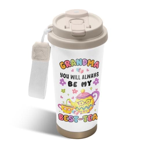 NEIUJADK Grandma Tumbler Stainless Steel 2-in-1 Lid Coffee Tumbler 18 oz Insulated Travel Coffee Mug Grandma Water Bottle for Coffee Travel Mug