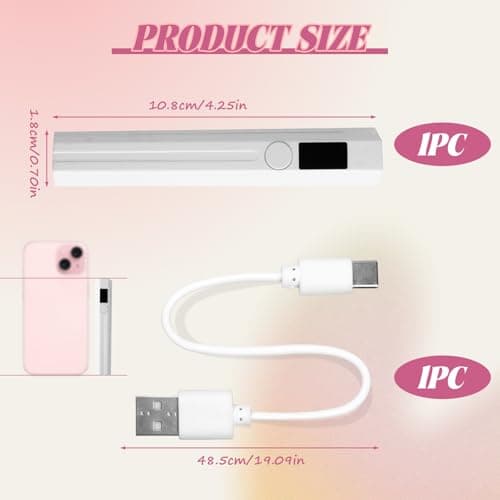 UV Nail Lamp Handheld UV Light Nail Dryer Curing Portable USB Rechargeable — view 2