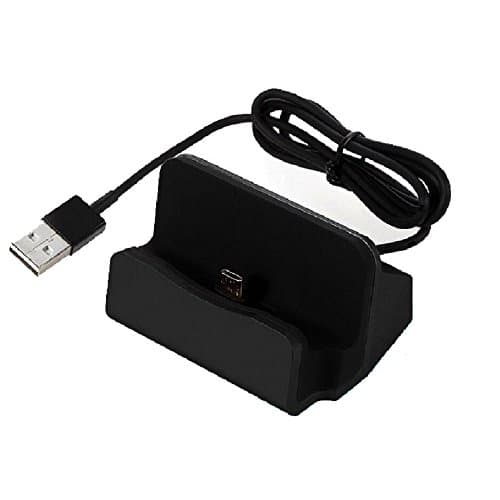 K-S-Trade Dockingstation For Oppo Reno5 Pro+ Artist Limited Docking Station Compatible With Oppo Reno5 Pro+ Artist Limited Edition Micro USB Desktop Dock Charger Charging Stand Cradle Black 1x — view 4