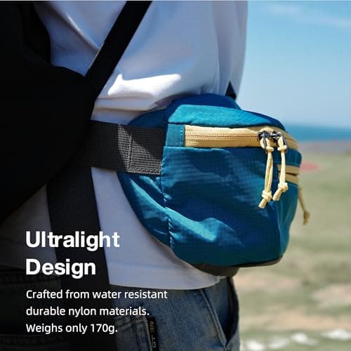 Ultralight Travel Bum Bag 2.5L, Large Water Resistant Waist Pack for Men & Women — view 6