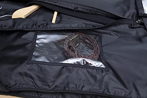 Hoesh 44" Black Finest Luxury Cotton Twill Breathable Men Suit Carrier Cover Protection Travel Garment Bag (Pack of 3) — view 4