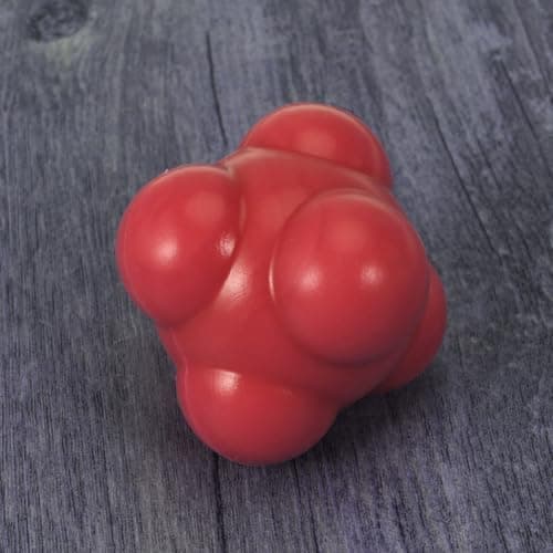 TOYANDONA Red and Hand-eye Coordination for Agility Training Six-sided Multi-sport Training Tool Reflex Ball Silicone to Reflexes and Speed for Gym and Outdoor Use — view 5