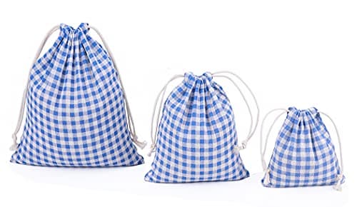 Amoyie Cotton Drawstring Bag 3pcs, Kids Storage Bag, Fabric Organiser Pouch — view 4