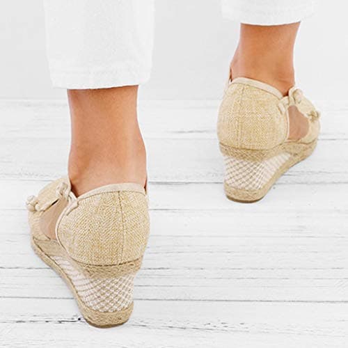 Wedge Espadrilles Sandals For Women Wide Fit Ladies Walking Sandals With Arch Support Lightweight Comfy Slides Versatile Minimalist Sliders Breathable Casual Slides Pillowy Cushioned Shoes — view 3