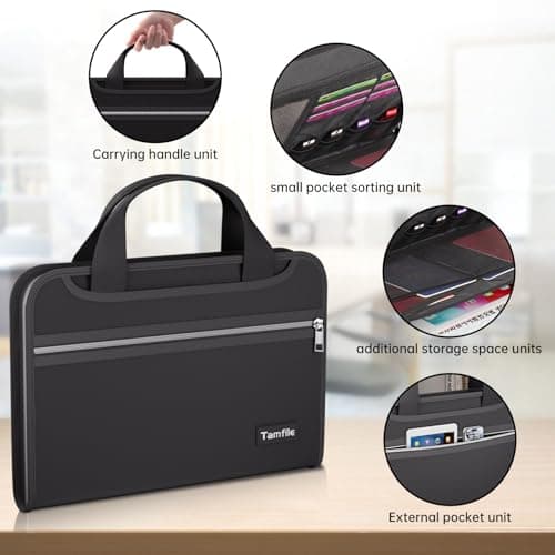 Tamfile Fireproof Document Organiser with Handles, 7 Pockets Expanding — view 4