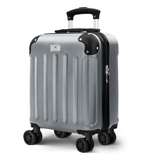 LUGG 15 Inch Skywander Lightweight Underseat Cabin Bag – EasyJet Approved Carry-On Suitcase, Durable ABS Hard Shell, Smooth Double Spinner Wheels, Water-Resistant & Compact Travel Luggage (45x34x20cm)