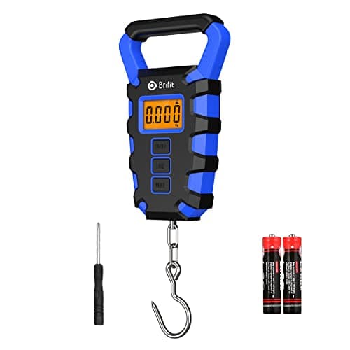 ORIA Digital Fishing Scale, 50kg Hanging Luggage Scale with Tape Measure
