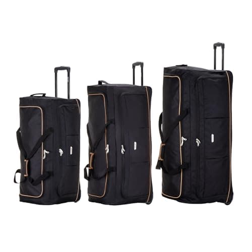 Skylark 36" XL Extra Large Suitcase Lightweight Wheeled Duffle Bag Holdall Luggage Travel Bag 3kg 155L Black — view 3