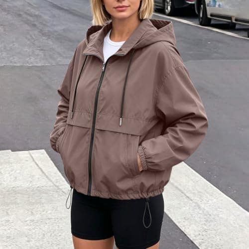 Jacket for Women UK Ladies Waterproof Coat Lightweight Windbreaker — view 3