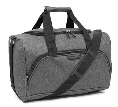 Small Travel Holdalls - Ryanair Cabin Approved Hand Luggage Size Bags, Polyester Duffle 40x25x20cm, 20 Litre Onboard Carry-On - Grey