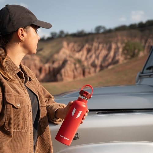 Sparrow Insulated Water Bottle 750ml FlipFlow Metal Drinks Bottle Straw — view 5