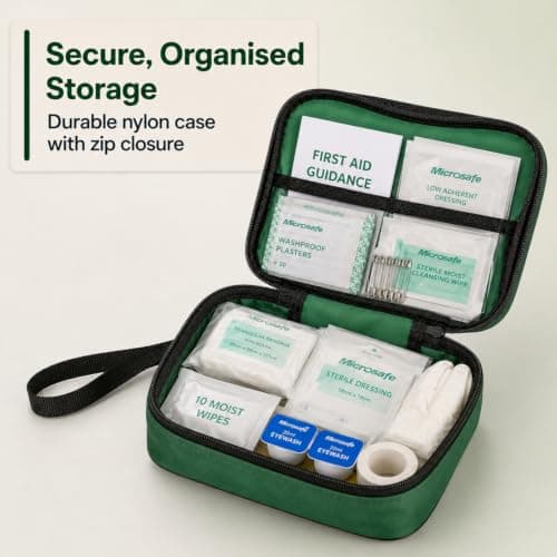 Value Aid Vehicle First Aid Kit, Fully Stocked, Compact & Portable, HSE & DVSA Compliant, Ideal for Cars, Vans & Fleet Vehicles Soft Case — view 4
