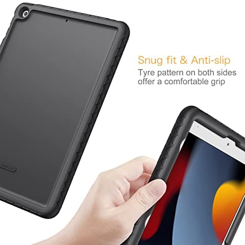 FINTIE Case Compatible with iPad 9th Generation (2021)/iPad 8th Generation (2020)/iPad 7th Gen (2019) 10.2 Inch - [All Corner Protection ] Shockproof Silicone Cover, Black — view 4