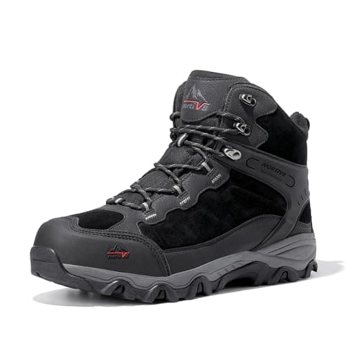 NORTIV 8 Men's Waterproof Lightweight Hiking Boots,Size 10W,Black