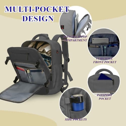 ZHXX for Ryanair Cabin Bags 40x30x20 Underseat Carry-ons, Water-Resistant Travel Backpack Cabin Size, Hand Luggage Bag for Airplane with Anti-Theft Pocket — view 5