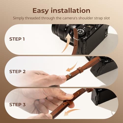 SMALLRIG Universal Leather Camera Shoulder Strap for DSLR Camera, Adjustable 100 to 110cm (39 to 43in), Max Load 10kg (22lb), Ergonomic Shoulder Support for Travel/Vlogging (Brown) - 5209 — view 5