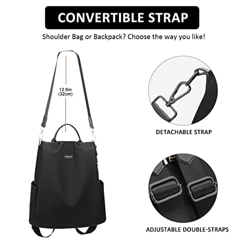Fmeida Anti Theft Backpack for Women Small Travel Rucksack Water Resistant — view 5