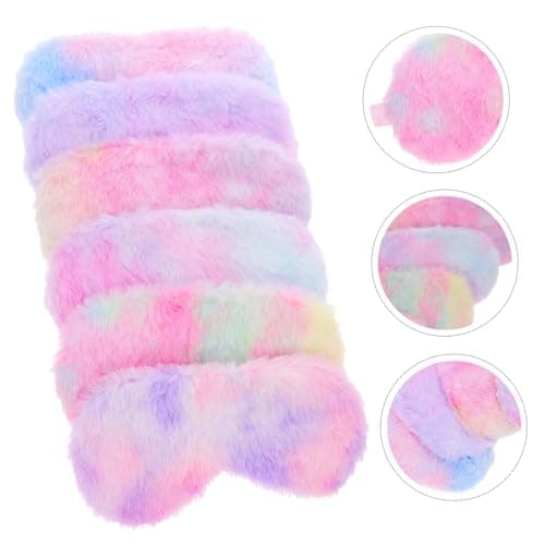 NULYLU 6 Pack Plush Sleep Eye Masks, Soft Portable Blackout Eye Covers for Kids and Adults, Comfortable Blindfolds for Hotels, Conferences and Travel — view 4