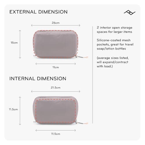 Peak Design Wash Pouch, Eclipse, Weatherproof Travel Toiletry Bag, Upright or Hanging Kit with Pockets, Magnetic Toothbrush Pocket, Wide UltraZip Opening, Toiletry Bag for Men and Women — view 6