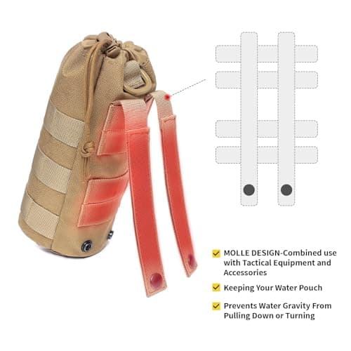 ACEXIER Tactical Molle Water Bottle Bag Pouch Travel Holder Sport Bag Outdoor Hydration For Camping Hiking Fishing Bags — view 6