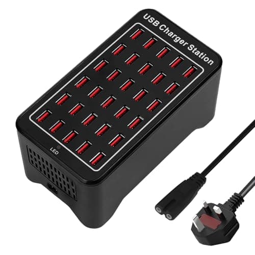 150W USB Charger Station, 30 Ports Desktop Smart Charger