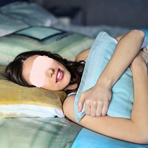 Pink Sleep Eye Mask Silk Sleep Mask Ultra Soft Blindfold Breathable Eye Cover Sleeping Mask Eyeshade with Elastic Strap and Ear Plug for Men Women Kids Night Sleeping Travel Nap Mothers Day Presents — view 4