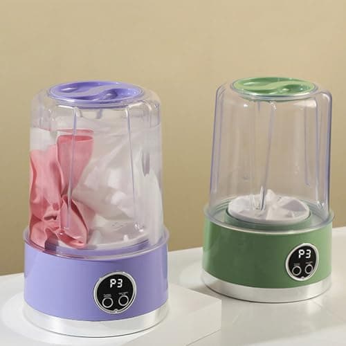 Electrical Tools Underwear Washer 2025 Upgraded Washing Machine Portable Rechargeable Laundry Cup for Bra Underwear Socks Baby Clothes Camping RV Travel (Green, One Size) — view 2