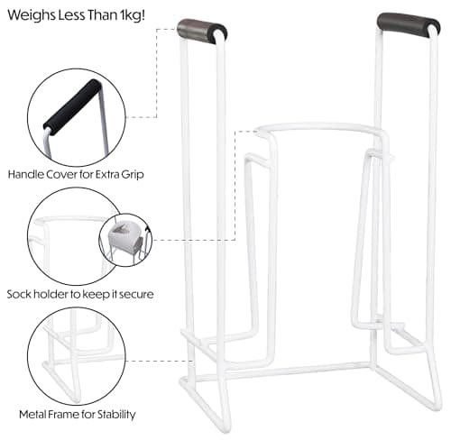 Aidapt Rigid Sock/Stocking/Tights Helper Ideal for Those who Struggle to Bend When Dressing. Ideal for Users Recovering from Operations. Robust Metal Frame. — view 2