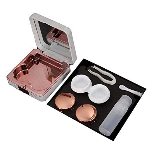 Ycnpeatt Marble Travel Contact Lens Case with Mirror — view 3