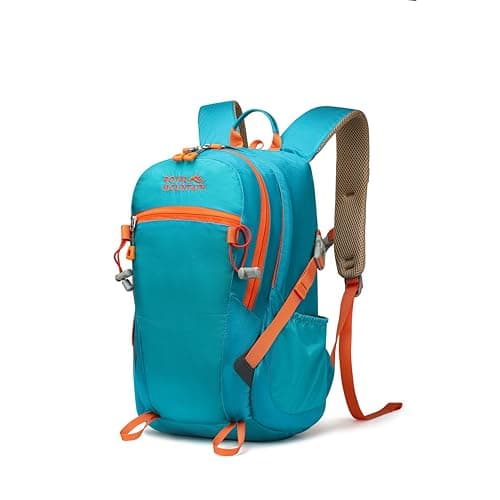 Lightweight Hiking Backpack, 30L Women/Men Waterproof Travel Rucksack Bag with Rain Cover, Outdoor Small Foldable Daypack for Student, Fit for 15.6 inch Laptop(Lake Blue, 30L)