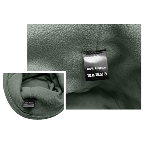 Women's Fleece Bucket Hat Warm Winter Hat Army Green — view 2