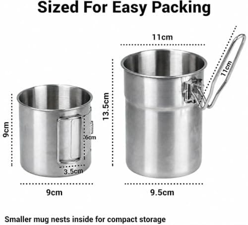 kokkoya Camping Pot Portable Stainless Steel Camping Cookware with Lid — view 3