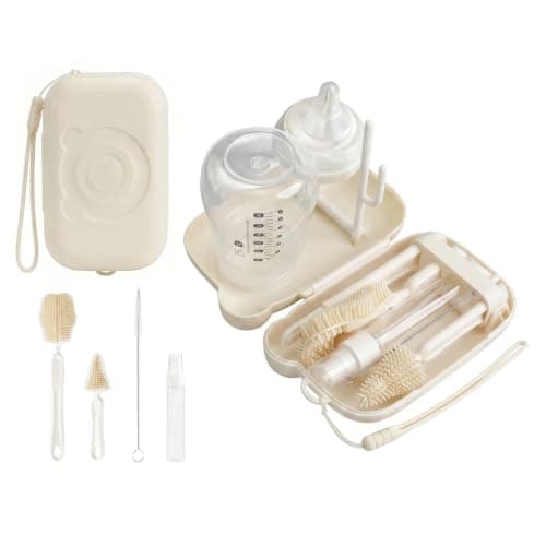 Silicone Cleaning Kit with Drying Rack,for Baby Bottles Under 250ML