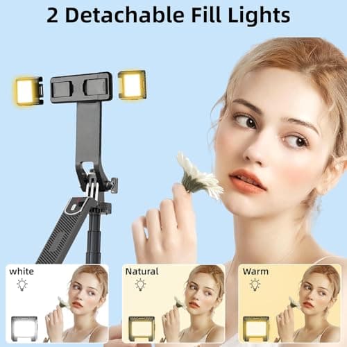 Phone Tripod & Selfie Stick, 180cm Aluminum All in One Extendable Tripod for Smartphone, Portable Travel Tripod Stand with Wireless Remote Control for Phone/Samsung/Android/Camera — view 3