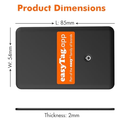 easyTag Wallet Tracker Card, Compatible with Apple Find My App — view 4