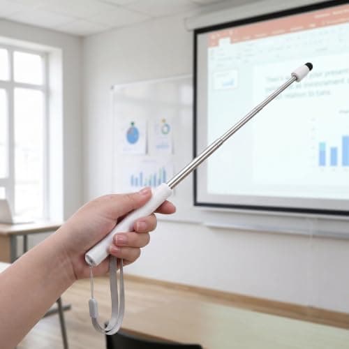 Telescopic Teacher Pointer Stick, Stainless Steel, Pocket Sized White — view 6