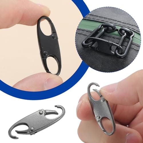 UEKPDM Zipper Locks, 10 Pack S-Hook Clips, Anti-Theft, 3.7cm — view 5