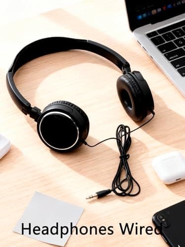 Haosie Wired Headphones Over Ear, Overhead Headphones Wired, Foldable — view 2
