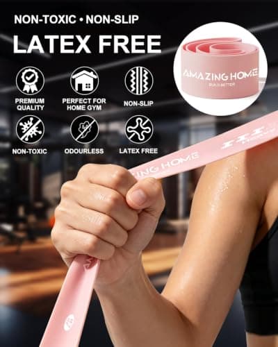 AMAZINGHOME 5 Set Resistance Bands, Macaron Color — view 4