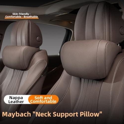 Nappa Leather Car Neck Pillow with Breathable for matrix Nappa — view 3