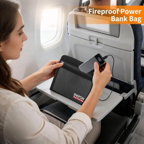 ENGPOW Fireproof Organizer Travel Safe Bag, Portable Electronic Carry Case — view 6