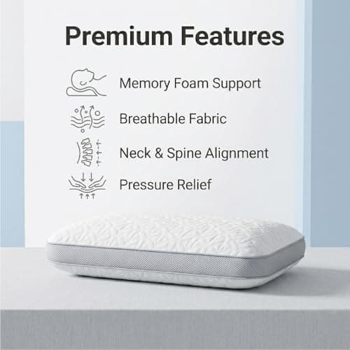 Premium Memory Foam Pillow with Ergonomic Neck Support Pillow — view 5