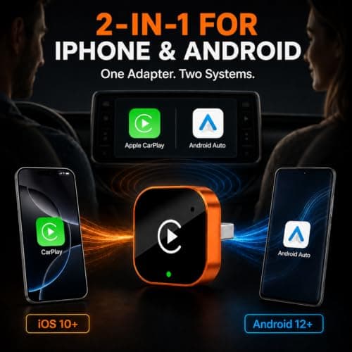 Wireless CarPlay and Android Auto Adapter, Fast Auto Reconnect, Zero Latency, Plug and Play, Mini Size, for 2016+ OEM CarPlay Cars and iOS 10+ — view 3