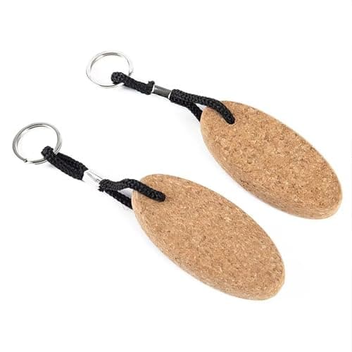 Cork Floating Keychain with Rubber Rope for Swimming, B, A — view 4