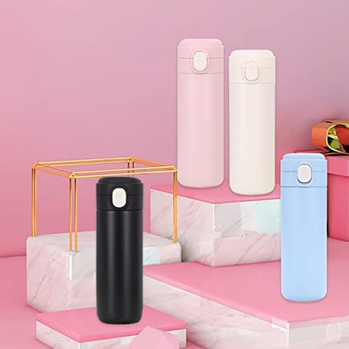 Stainless Steel Vacuum Insulated Water Bottle Flask Portable Leak Proof One Button Large Opening for Travel Outdoor Gym Fitness Camping Beverage Hot Cold Retention — view 2