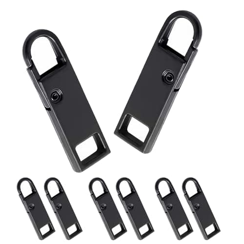 Deoward Zipper Pull Replacement Metal Zipper Handle Mend Tab Repair (6 PCS)
