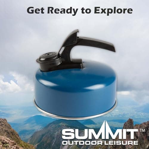 VFM e-Store - 1Ltr Kettle In Dark Blue Compact Water Heater Easy To Use- Camping, Travel Holiday Accessories for Summer - 16cm X 13. 5cm Blue X 1 — view 6