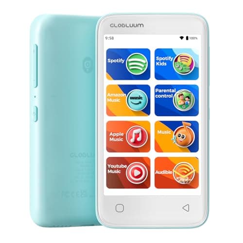 MP3 Player for Kids, Parental Controls, 16GB, Supports Spotify and Audible, Bluetooth and WiFi(Mint Green) UK