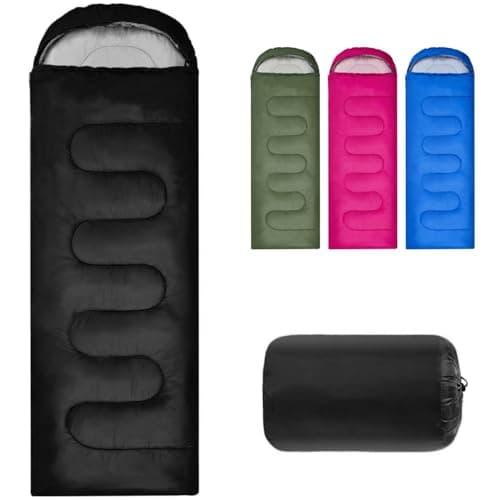 Outdoor Sleeping Bag for Camping, Adult, Black