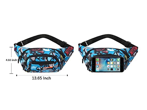 Bum Bag,Camo Bumbag Camouflage Belt Bag Waist Bag Fanny Pack Fabric Nylon Money Belt for Men Boys Running Hiking Travel Sports 13.65*4.68 Inch — view 3